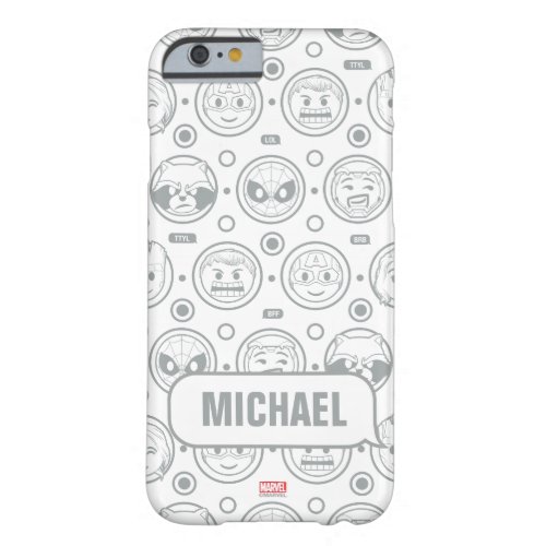 Marvel Emoji Characters Outline Pattern Barely There iPhone 6 Case