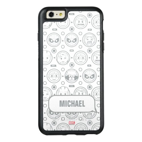 Marvel Emoji Characters Outline Pattern OtterBox iPhone 66s Plus Case