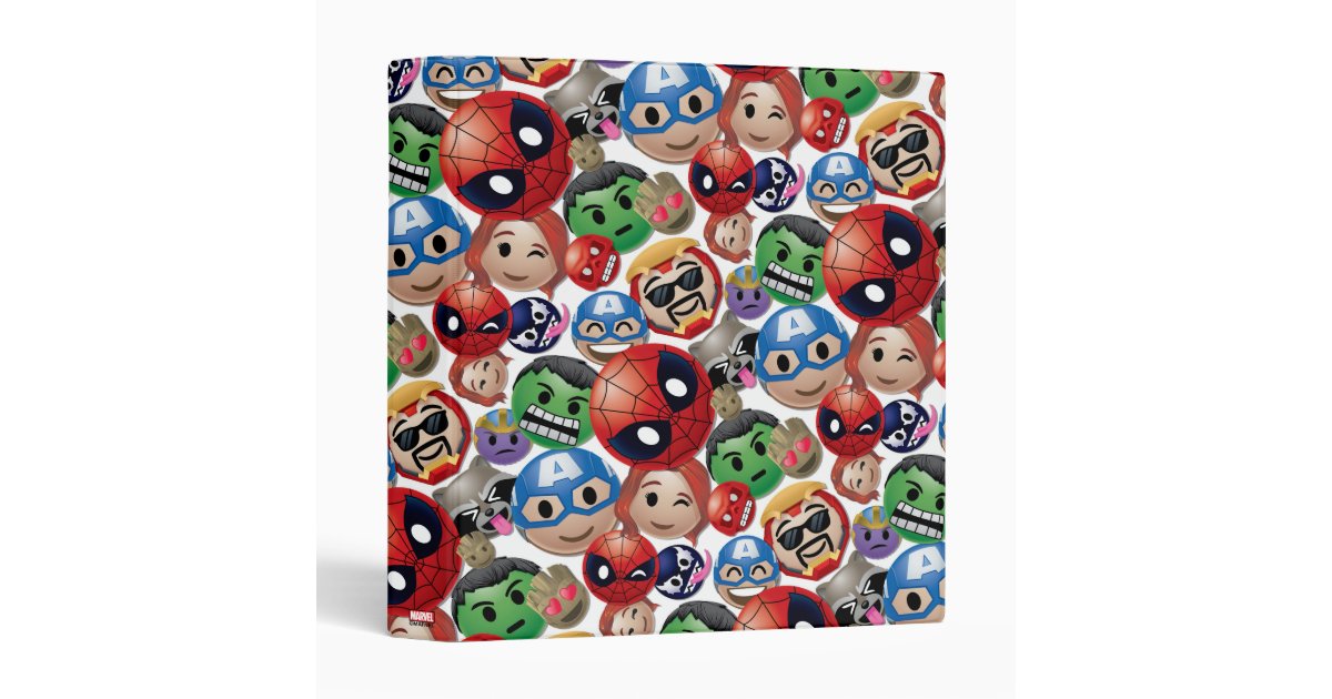 Marvel Emoji Characters Toss Pattern Binder | Zazzle