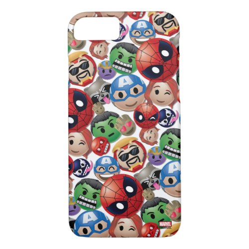 Marvel Emoji Characters Toss Pattern iPhone 87 Case