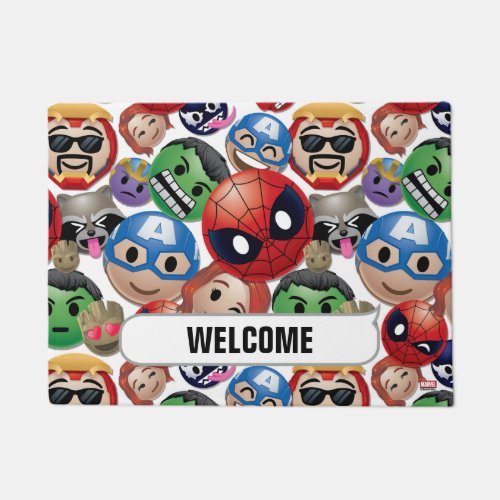 Marvel Emoji Characters Toss Pattern Doormat