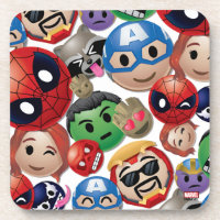 Marvel Emoji Characters Toss Pattern Drink Coaster