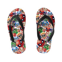 Marvel Emoji Characters Toss Pattern Kid's Flip Flops Marvel Emoji Characters Toss Pattern Kid's Flip Flops