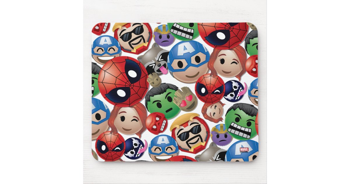 Marvel Emoji Characters Toss Pattern Mouse Pad | Zazzle