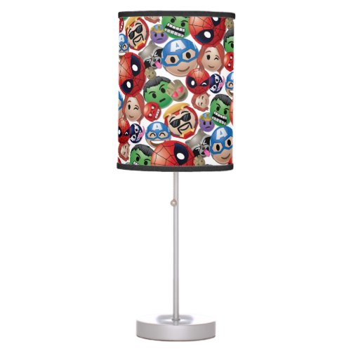 Marvel Emoji Characters Toss Pattern Table Lamp