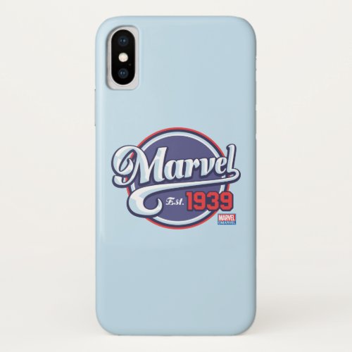 Marvel Est 1939 Retro Varsity Logo iPhone X Case