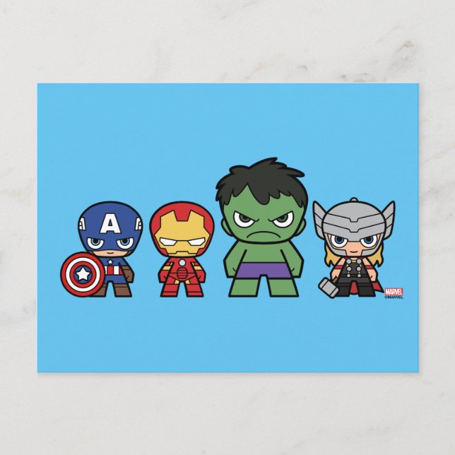 Marvel Go! Avengers Group Postcard (Front)