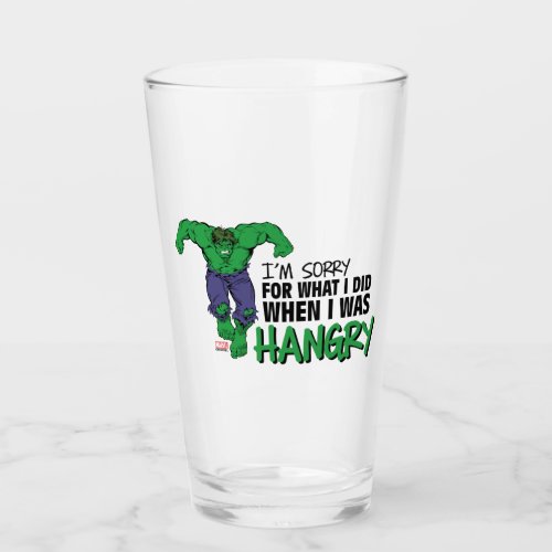 Marvel  Hangry Hulk Sorry Glass