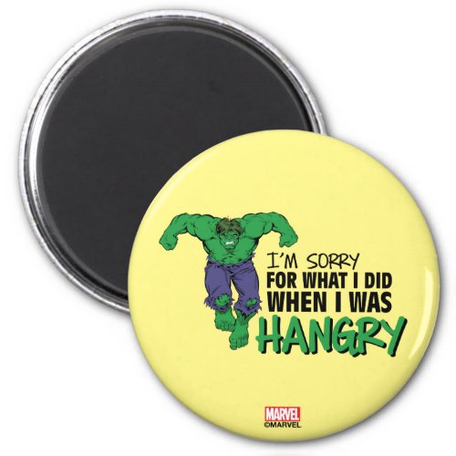 Marvel  Hangry Hulk Sorry Magnet