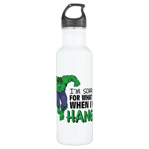 Marvel  Hangry Hulk Sorry Stainless Steel Water Bottle