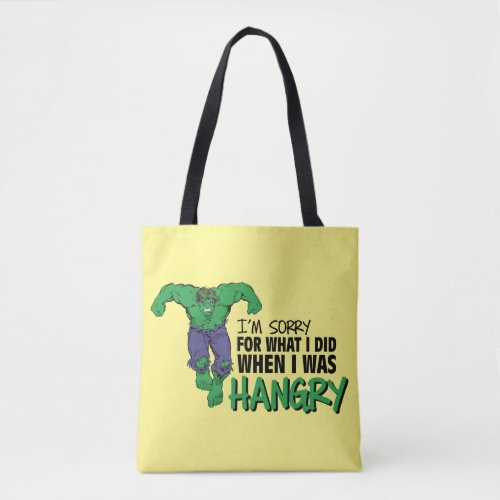 Marvel  Hangry Hulk Sorry Tote Bag