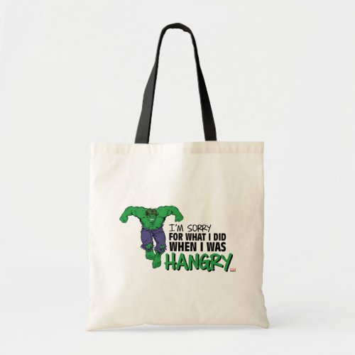 Marvel  Hangry Hulk Sorry Tote Bag