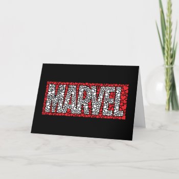 Marvel Hearts Logo Holiday Card by marvelclassics at Zazzle