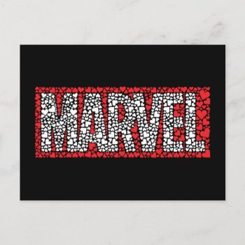 Marvel Hearts Logo Holiday Postcard by marvelclassics at Zazzle