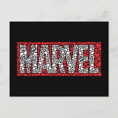 Marvel Hearts Logo Holiday Postcard