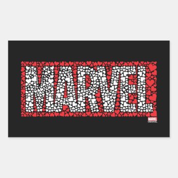 Marvel Hearts Logo Rectangular Sticker by marvelclassics at Zazzle