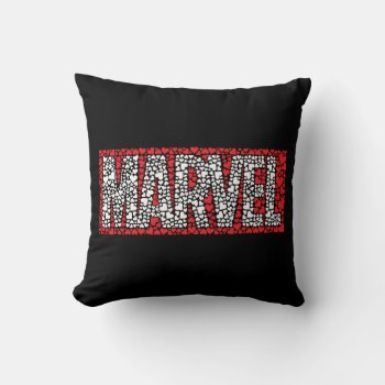 Marvel Hearts Logo Throw Pillow by marvelclassics at Zazzle