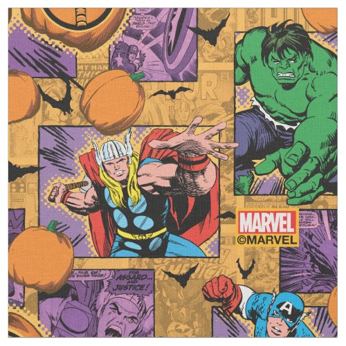 Marvel Hero Halloween Comic Pattern Fabric