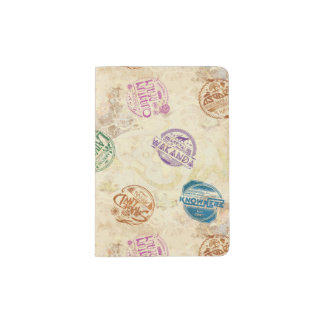 Marvel Hero Lands Passport Stamp Pattern Passport Holder