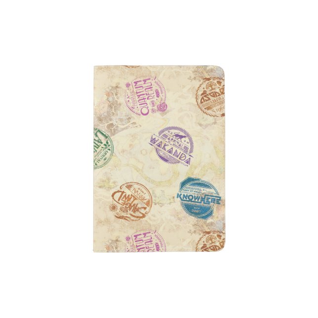 Marvel Hero Lands Passport Stamp Pattern Passport Holder (Front)