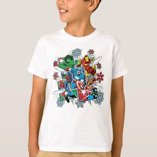 Marvel Hero Snowball Fight T_Shirt