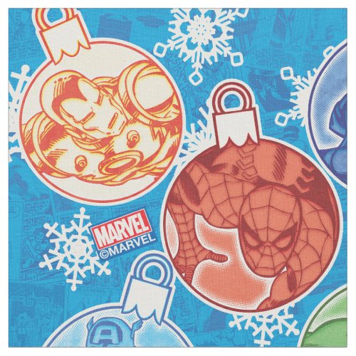 Marvel Heroes Holiday Bauble Pattern Fabric