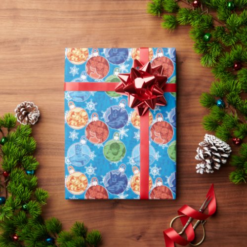 Marvel Heroes Holiday Bauble Pattern Wrapping Paper