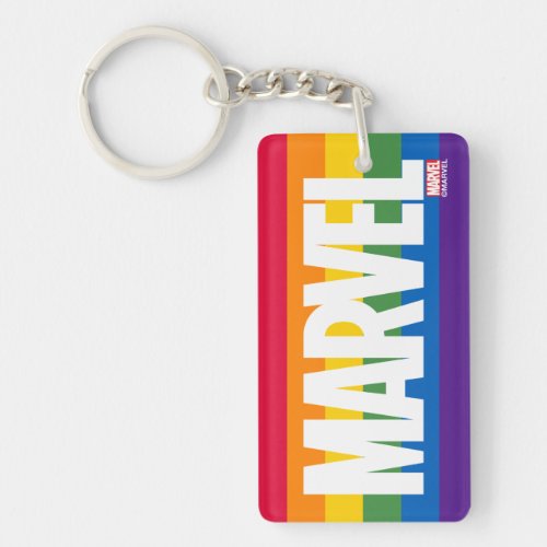 Marvel Horizontal Rainbow Brick Keychain