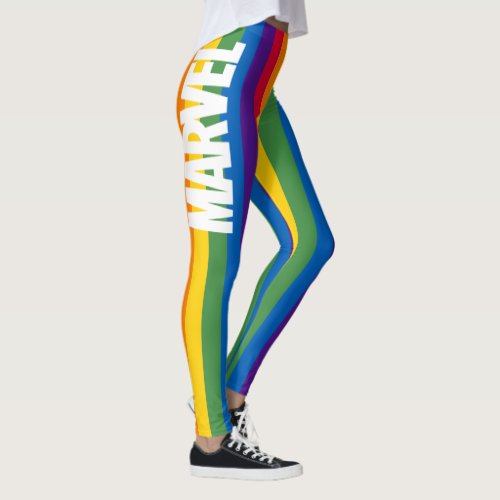 Marvel Horizontal Rainbow Brick Leggings