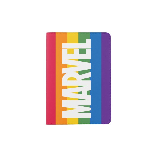 Marvel Horizontal Rainbow Brick Passport Holder (Front)