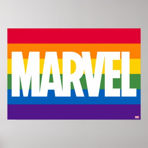 Marvel Horizontal Rainbow Brick Poster