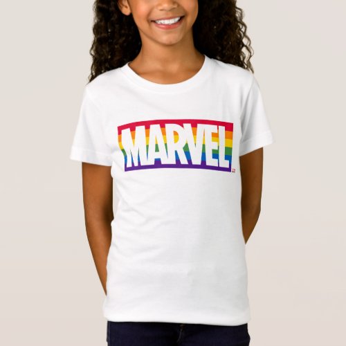 Marvel Horizontal Rainbow Brick T_Shirt