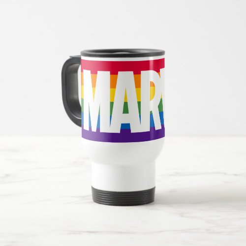 Marvel Horizontal Rainbow Brick Travel Mug