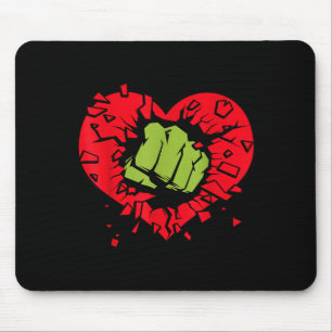 Marvel Hulk Smash Heart Valentines Day  Mouse Pad