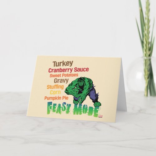 Marvel  Hulk Thanksgiving Feast Mode Card