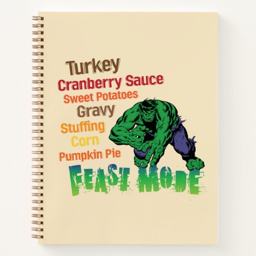 Marvel  Hulk Thanksgiving Feast Mode Notebook