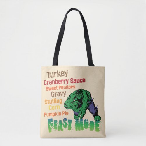 Marvel  Hulk Thanksgiving Feast Mode Tote Bag