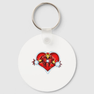 Marvel Iron Man Heart Blaster Glow Valentine Graph Keychain