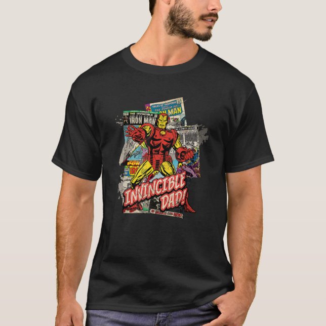 Marvel Iron Man Invincible Dad Father s Day Comic  T-Shirt (Front)