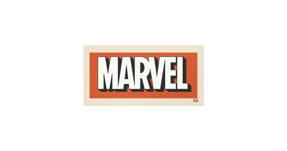 Marvel Logo Classic Dropshadow Canvas Print | Zazzle