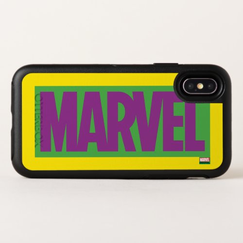 Marvel Logo Hulk Style OtterBox Symmetry iPhone X Case