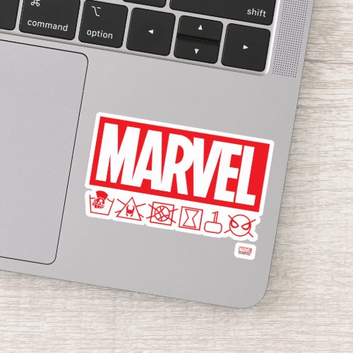 Marvel Logo Infinity War Washing Instructions Sticker