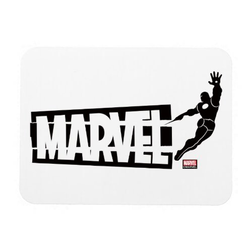 Marvel Logo Split By Iron Man Magnet