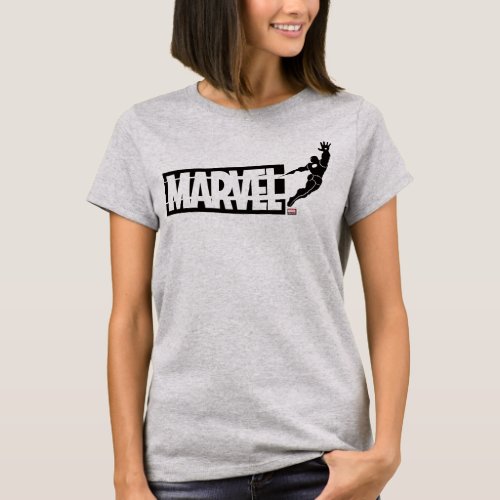 Marvel Logo Split By Iron Man T_Shirt