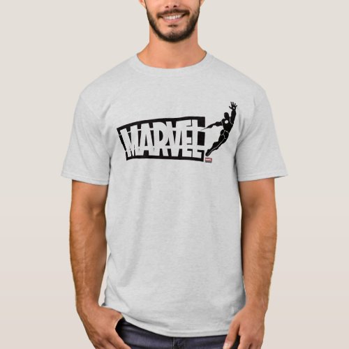 Marvel Logo Split By Iron Man T_Shirt