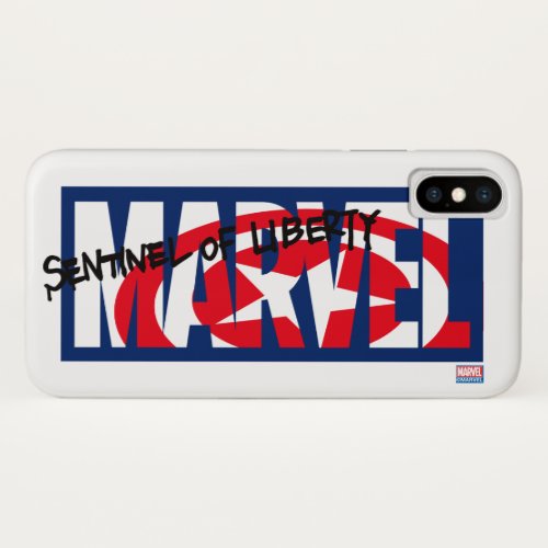 Marvel Logo With Captain America Shield Inside iPhone X Case