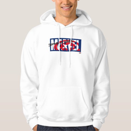 Marvel Logo With Captain America Shield Inside Hoodie