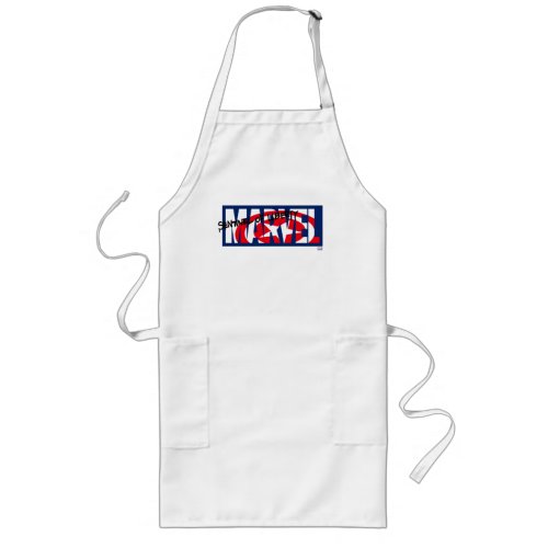 Marvel Logo With Captain America Shield Inside Long Apron