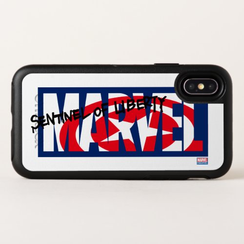 Marvel Logo With Captain America Shield Inside OtterBox Symmetry iPhone X Case
