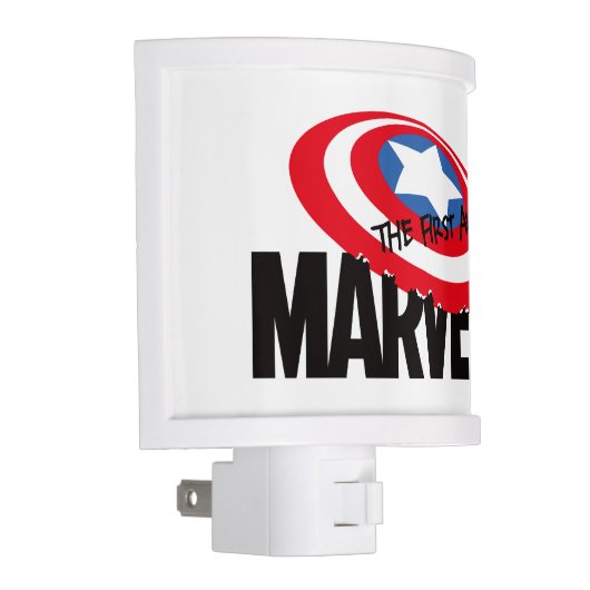 Marvel Logo With Captain America Shield On Top Night Light (Right)